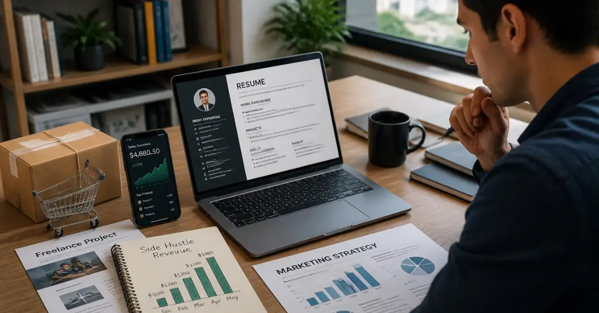 Best Lean Resume Sections to showcase side hustle monetization